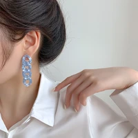 resin acrylic earrings for women trend punk korean statement watermark link chain earrings bohemian jewelry accessories
