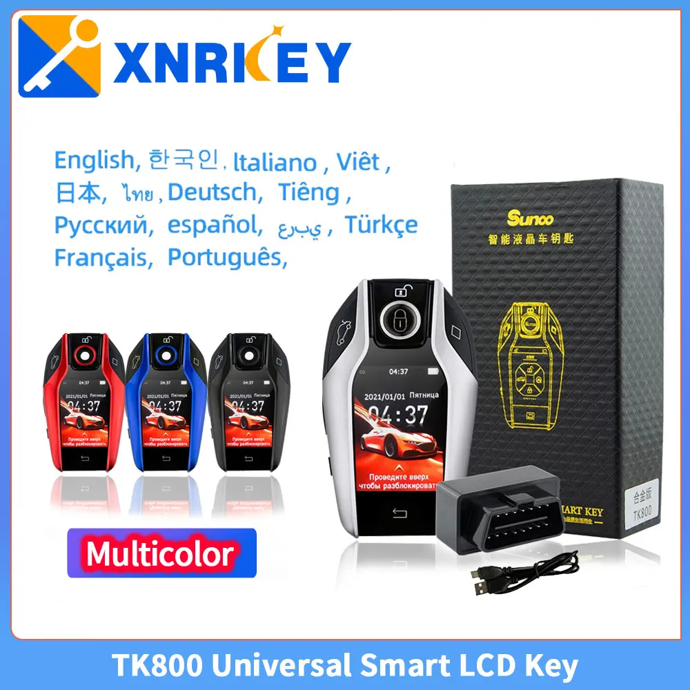 

XNRKEY TK800 LCD Smart Car Key Universal Modified Boutique Remote Key for Land Rover Cadillac BMW Ford Mazda Toyota Porsche