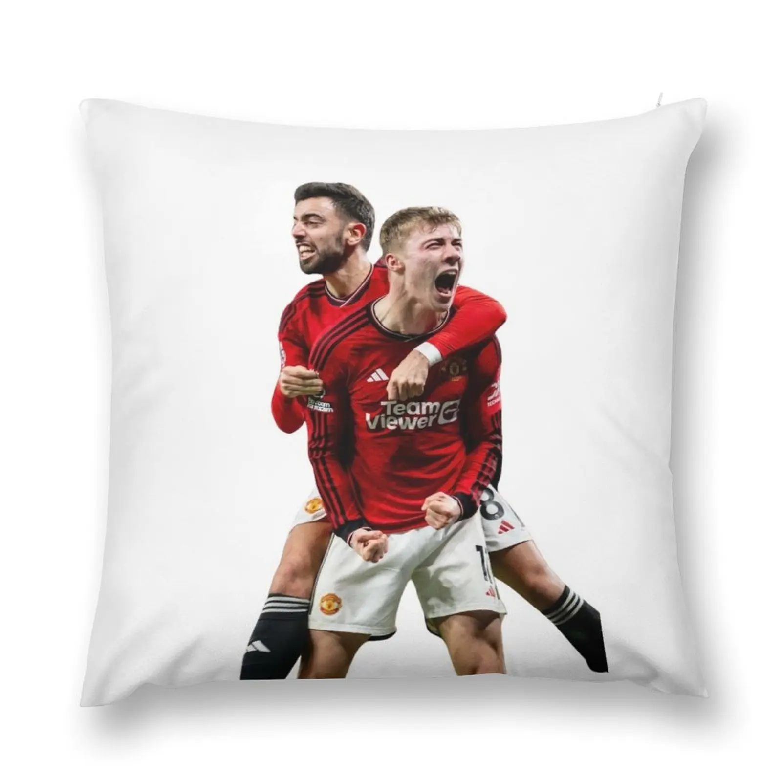 Рождественская декоративная подушка Rasmus Hojlund and Bruno- GOAL