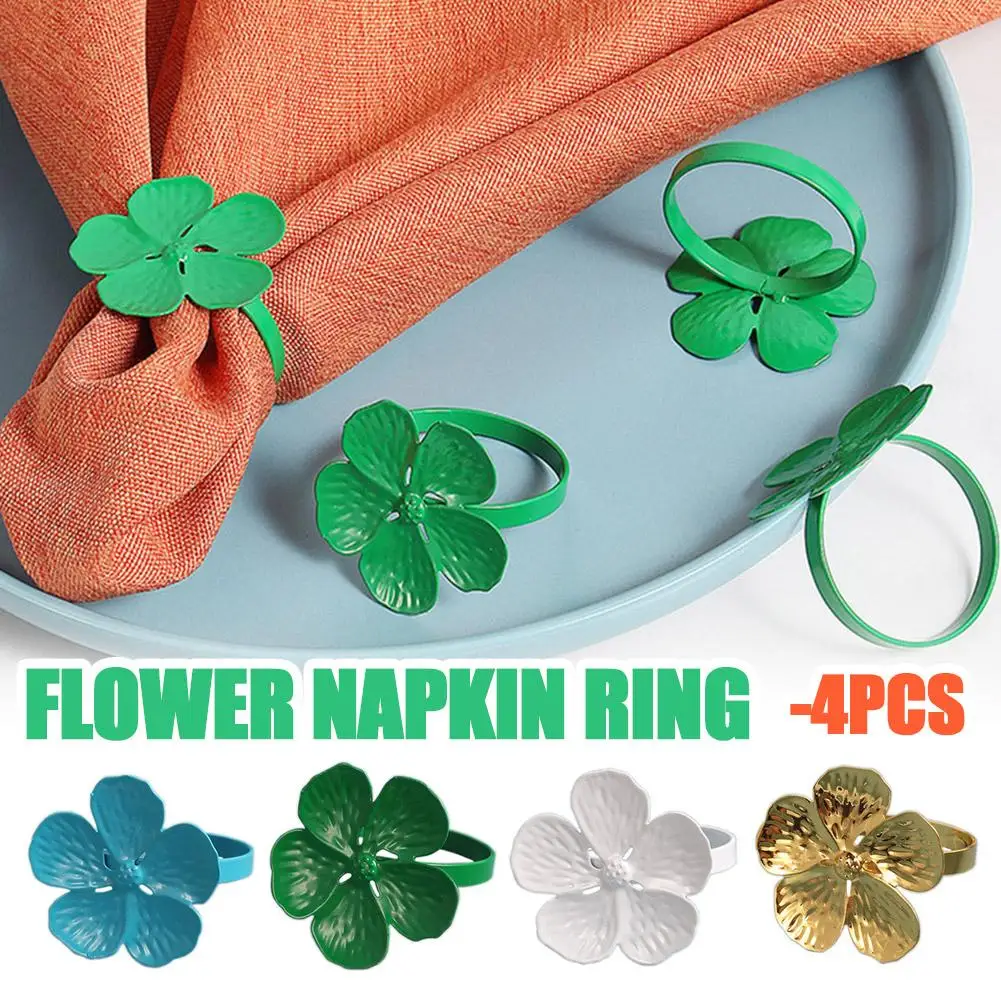 

4 шт., металлический держатель для салфеток в виде цветка