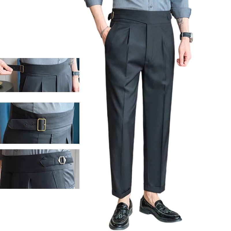 Повседневные брюки Неаполь с высокой талией. Деловые повседневные мужские