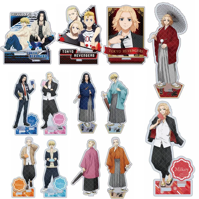 

Anime Tokyo Revengers Manjiro Ken Takemichi Hinata Atsushi Acrylic Stand Figure Cosplay Model Plate Kimono Suit Desk Toy Gift
