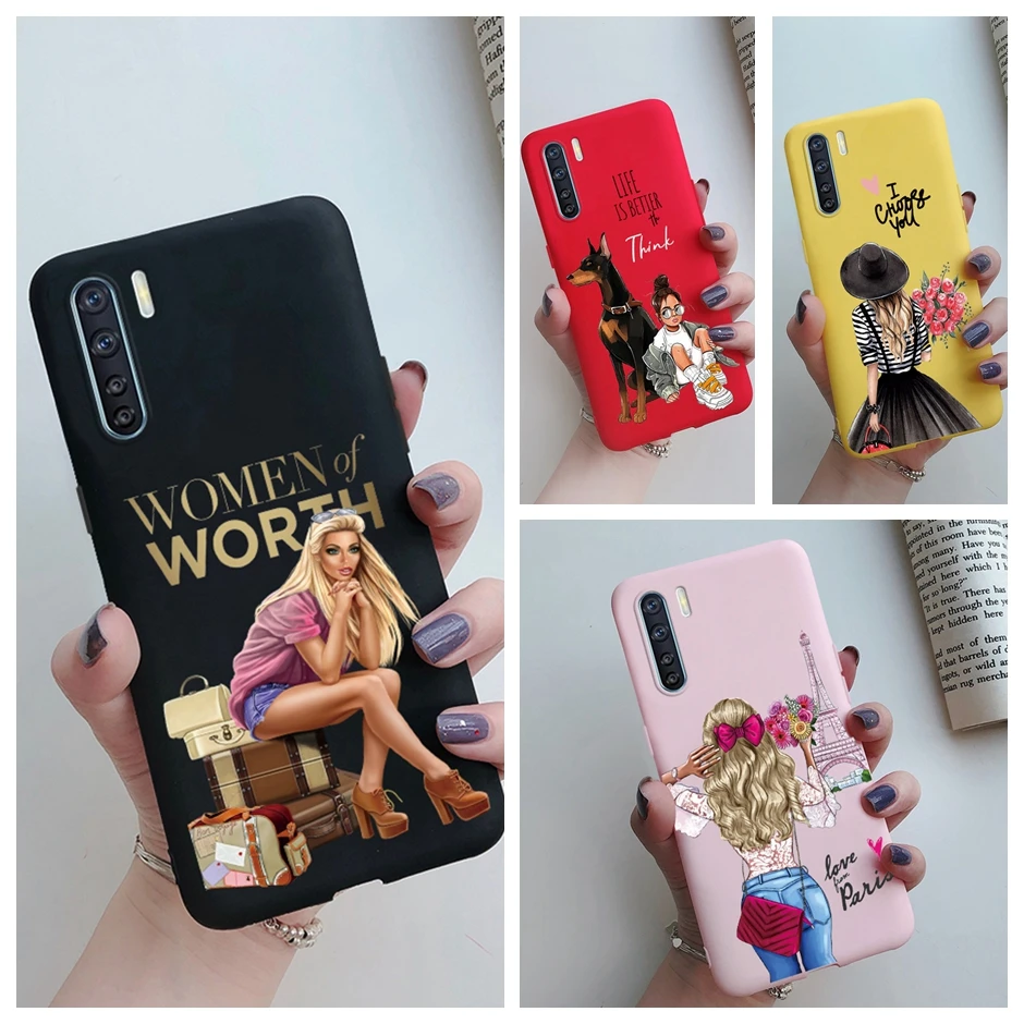 Для OPPO F15 чехол для телефона Oppo A91 Reno 3 силиконовый бампер милые окрашенные умные