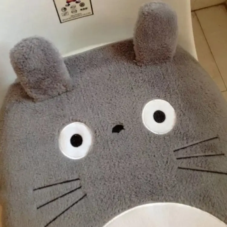 Totoro мой сосед Кот плюшевый чехол на сиденье унитаза в стиле аниме для ванной