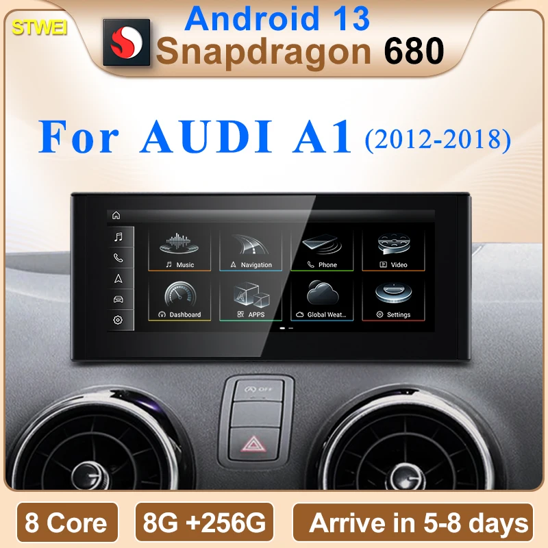 Qualcomm Snapdragon 680 6225 2 4 ГГц беспроводной CarPlay Auto для 13-18 лет AUDI A1 автомобильные