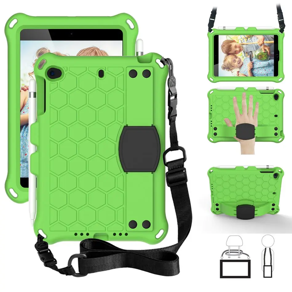 

For iPad mini case with straps Shock Proof full body cover stand tablet cover for ipad mini 1 2 3 4 5 case