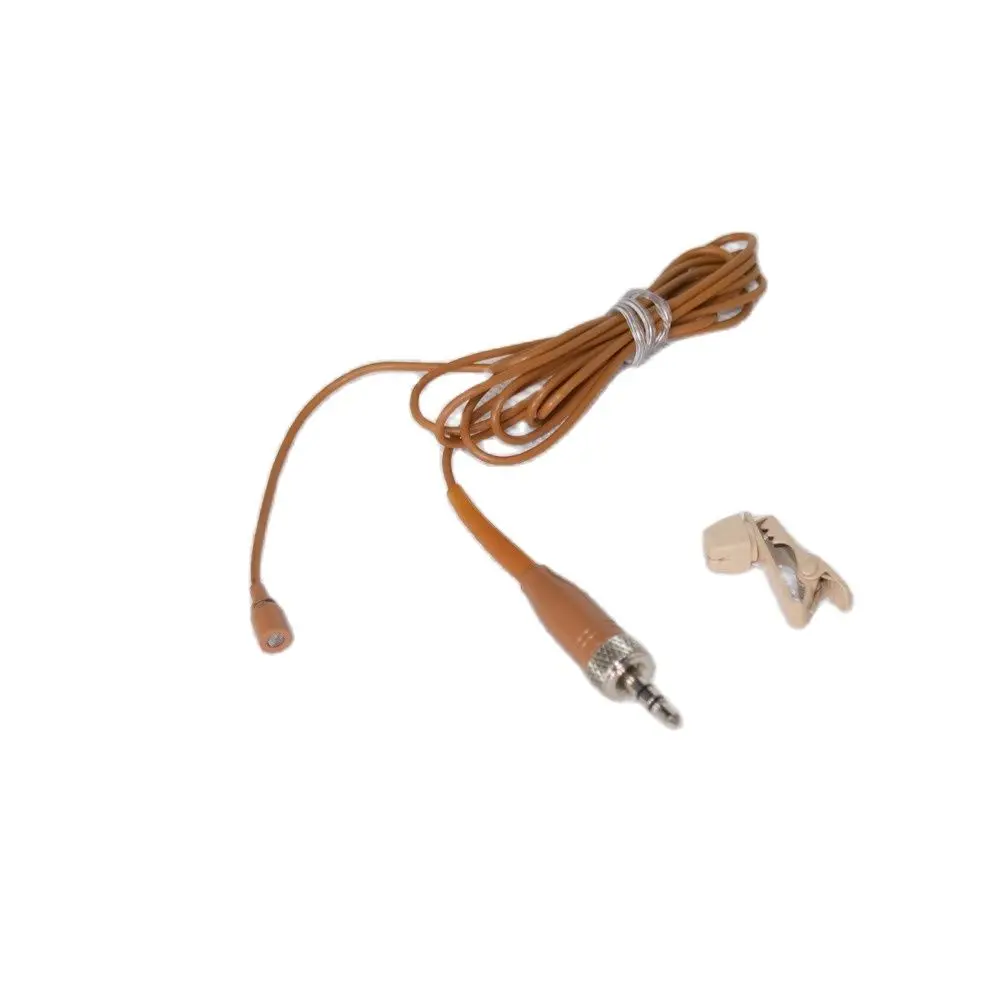

Tan Brown Deep Color Tie Clip Lavalier Lapel Microphone For Sennheiser Wireless Body Pack Set