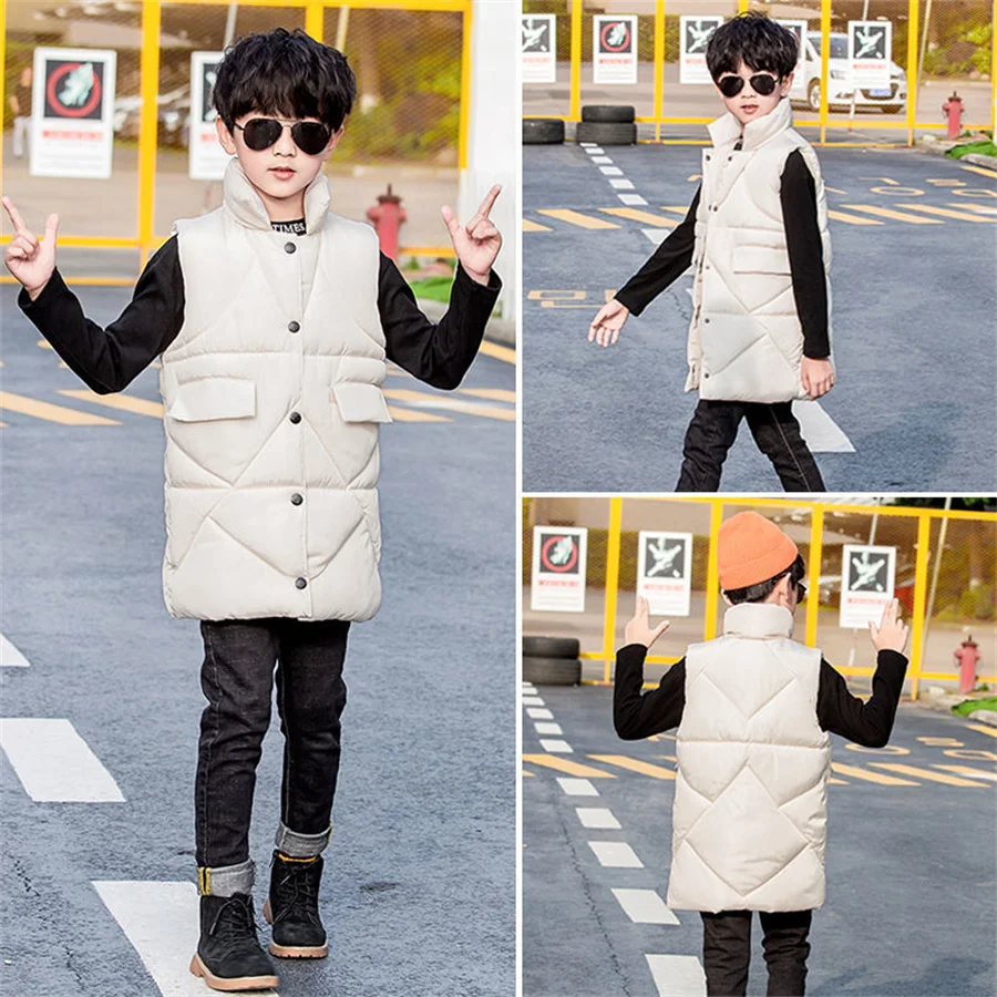 

Детский жилет с капюшоном для девочек и мальчиков, теплая плотная зимняя куртка, кардиган, детская одежда, 2022