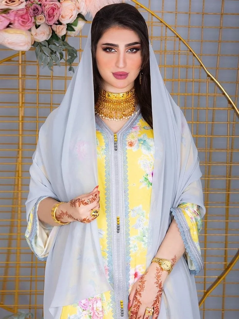 Ramadan Eid Mubarak Abaya Dubai Saudi Arabic African Dresses For Women Robe Longue Femme Kaftan Turkey Islam Muslim Long Dress
