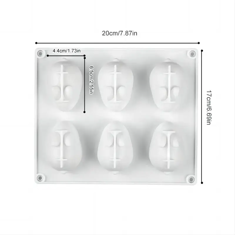 

Силиконовая форма для выпечки кролик 6 полостей