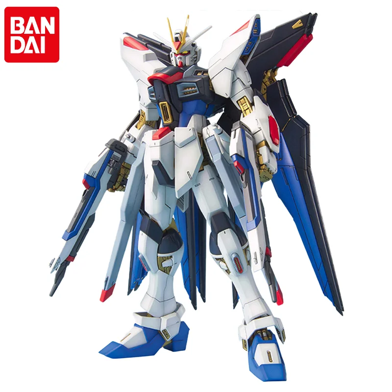

Original Bandai Gundam Anime Figure MG 1/100 SEED ZGMF-X20A STRIKE FREEDOM GUNDAM Anime Action Figures Model Modification Toys