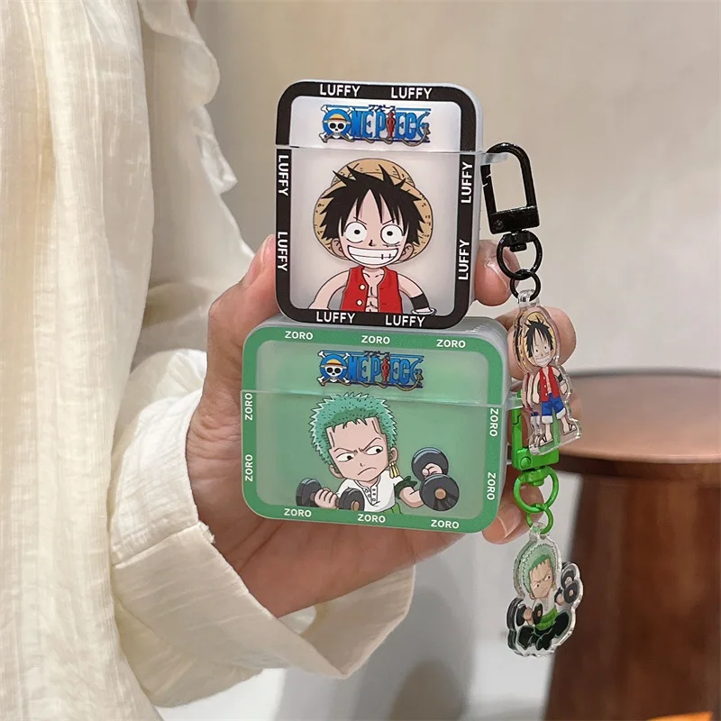 

One Piece Luffy Zoro Cute Airpods Pro 2 Anime Case,Soft TPU Protective Earphone Cover For Airpods Pro Case/Airpods 3 Case