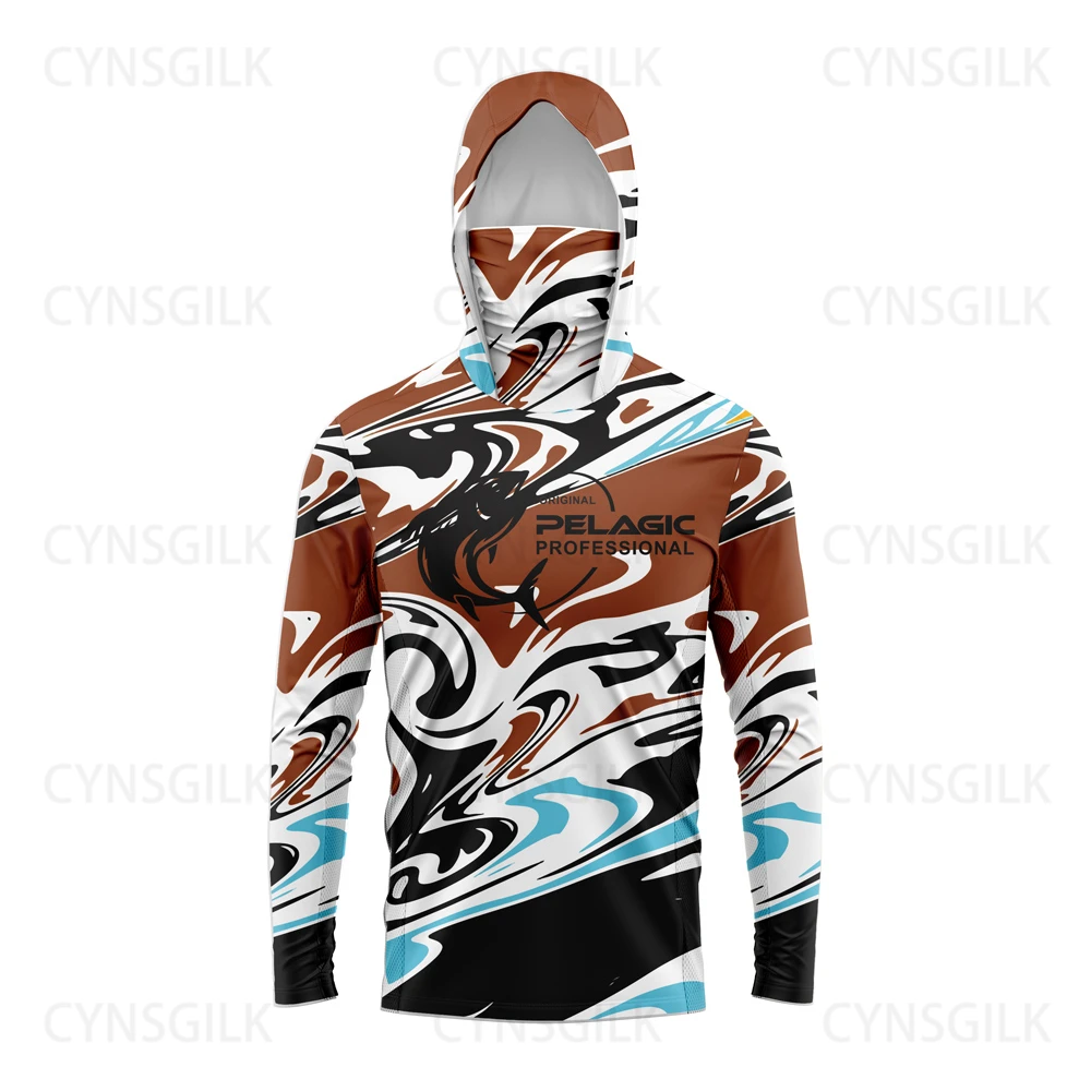 Оригинальная профессиональная pelagic женская и мужская рубашка с капюшоном для