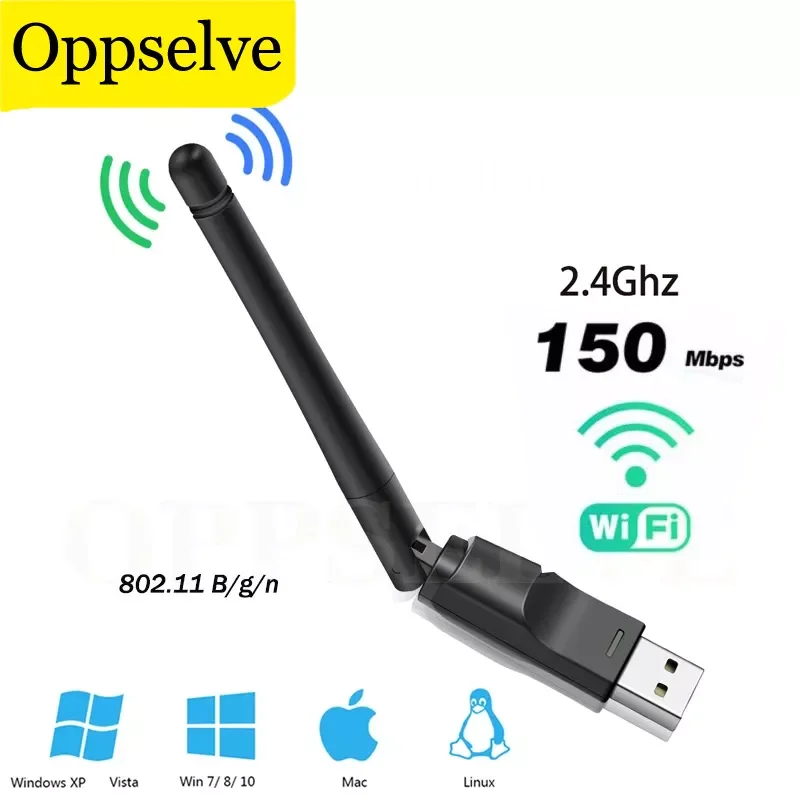 

High Speed 150Mbps Wi-fi Antenna Wireless PC Network Card USB Wifi Adapter Ethernet Wifi Dongle MT7601 Driver For Desktop laptop