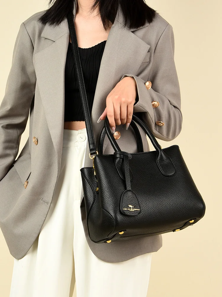 Новинка 2024 модная ручная сумка-тоут из натуральной кожи для женщин среднего