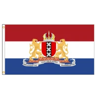 3x5 ft holland the netherlands amsterdam city coat of arms flag for home wall decoration