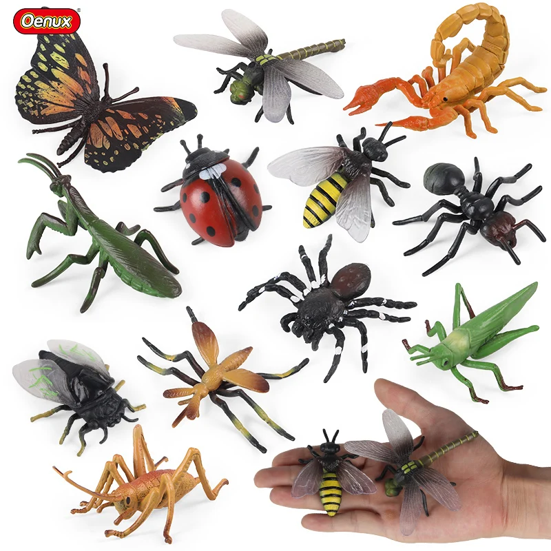 Oenux Wild Insect Animals Model Set Butterfly Scorpion Manti