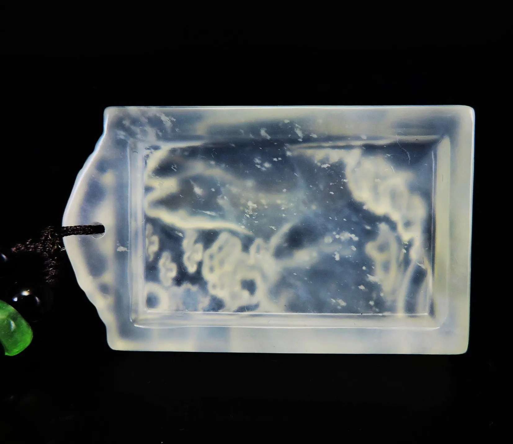 Нефритовая бижутерия искусственное ожерелье ручная работа ландшафт Нефритовое