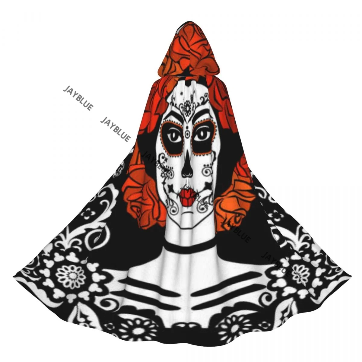 Двусторонняя накидка-накидка унисекс с капюшоном для взрослых вампиров сахарный