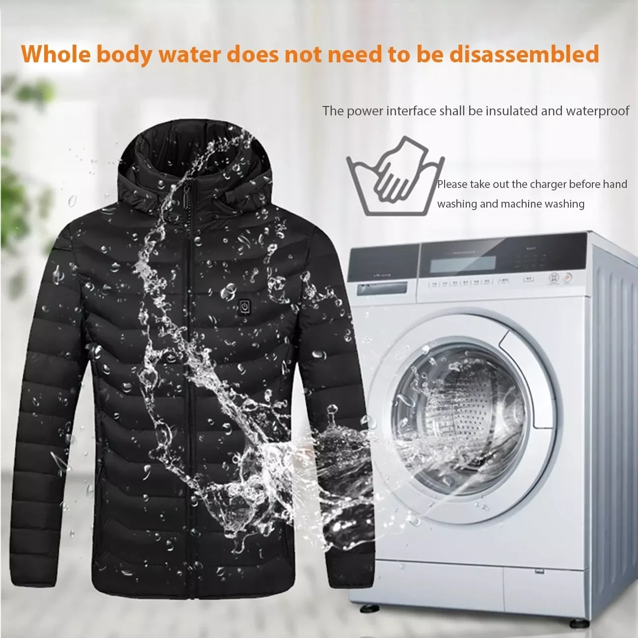 9 Areas Heated USB Winter Outdoor Heating Jackets Warm Sprots Thermal Coat Clothing Heatable Cotton