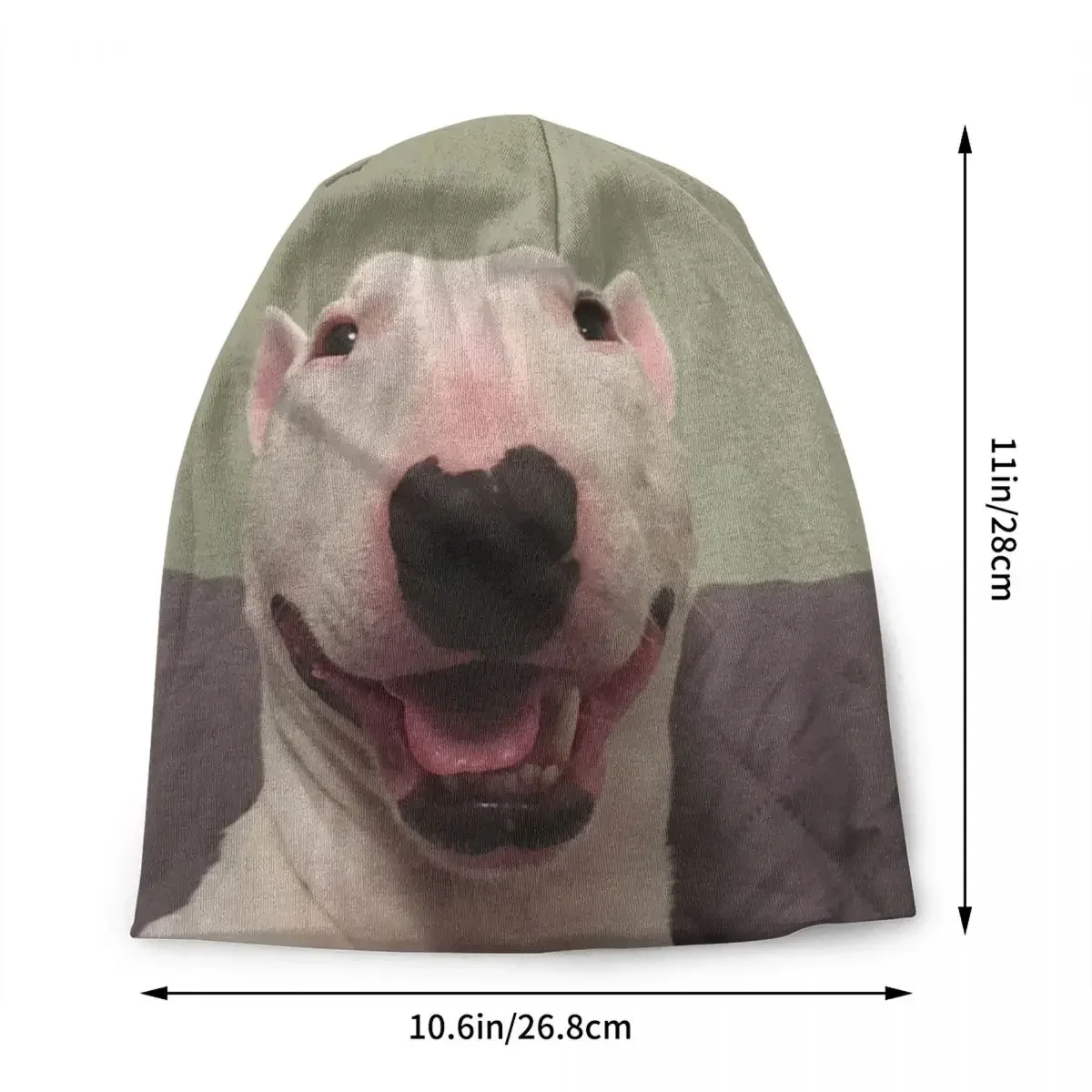 Шапки с капюшоном бультерьера уличная вязаная шапка для женщин и мужчин зимние