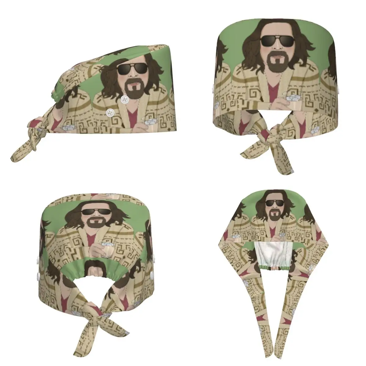 Фото The Dude- The Big Lebowski Хирургическая шапочка-скраб для врачей, унисекс, регулируемая, для стоматологов и медперсонала №1