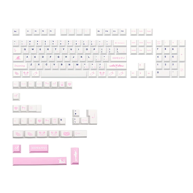 

137 Keys Dreaming Girl Theme PBT Dye Subbed Keycap for Mx Switches Mechanical Keyboard Gmk Keycap