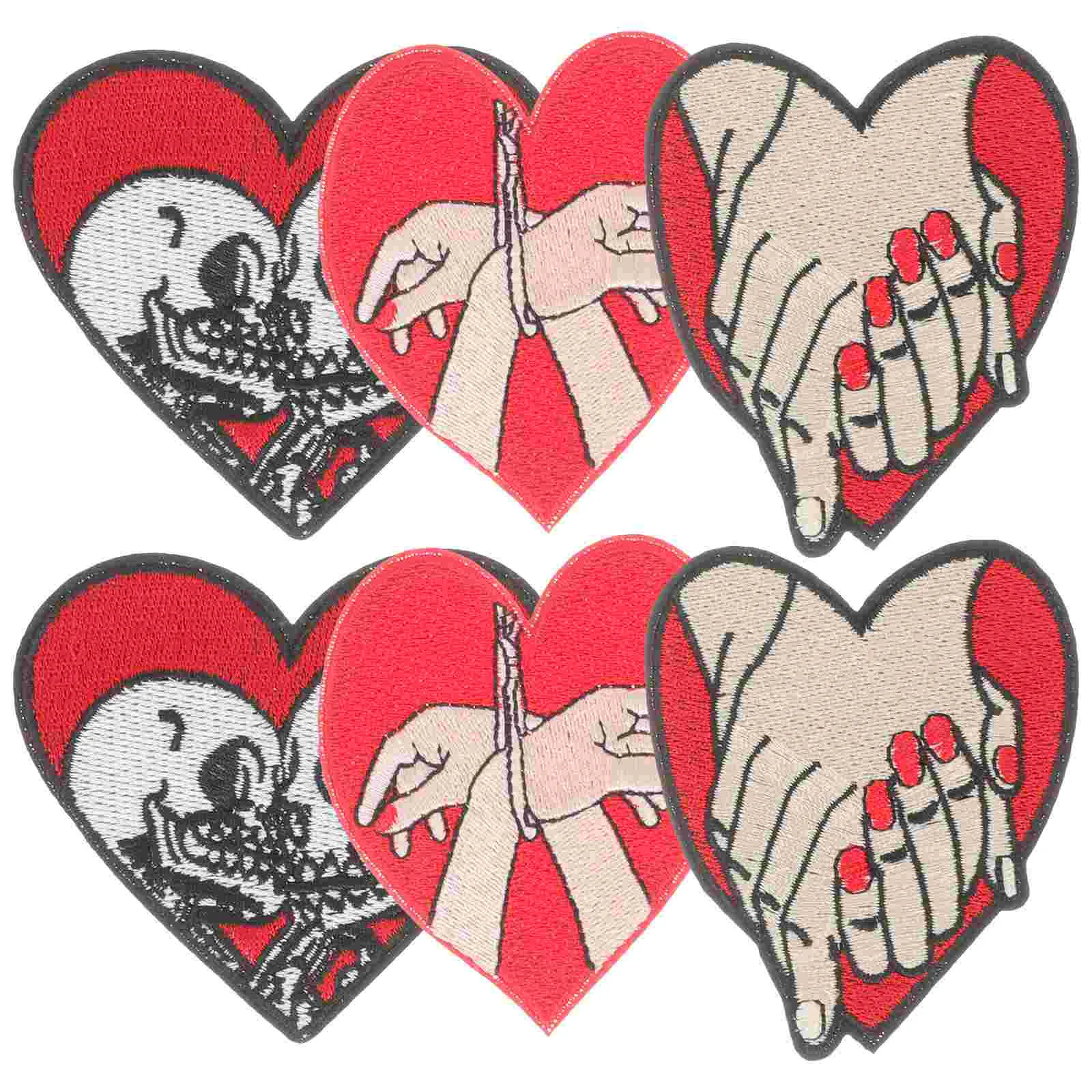 

Heartpatch Iron Applique Clothes Embroidered Repair Sewing Sew Jackets Forhat Embellishment Holes Suede Pants Shaped Love Red