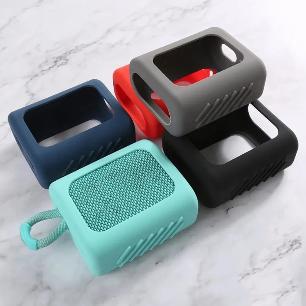 

Colorful Anti-Dust Silicone Case Protective Cover Shell Anti-fall Speaker Case for-JBL GO 3 GO3 Speaker Accessories