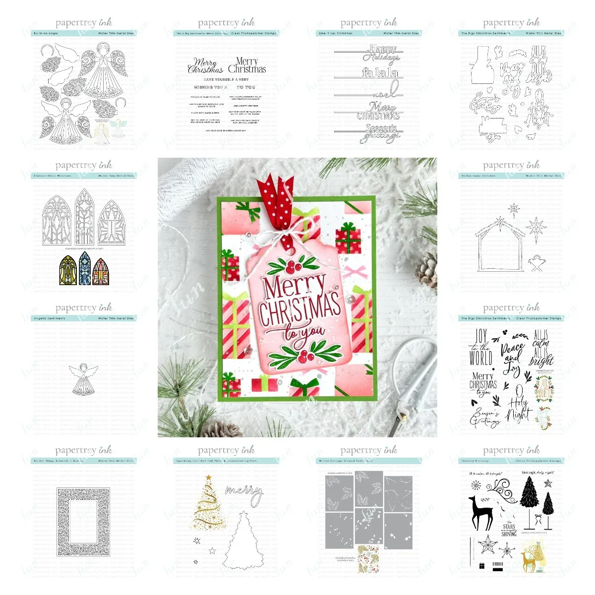 С Рождеством металлические трафареты для резки DIY скрапбукинга тиснение