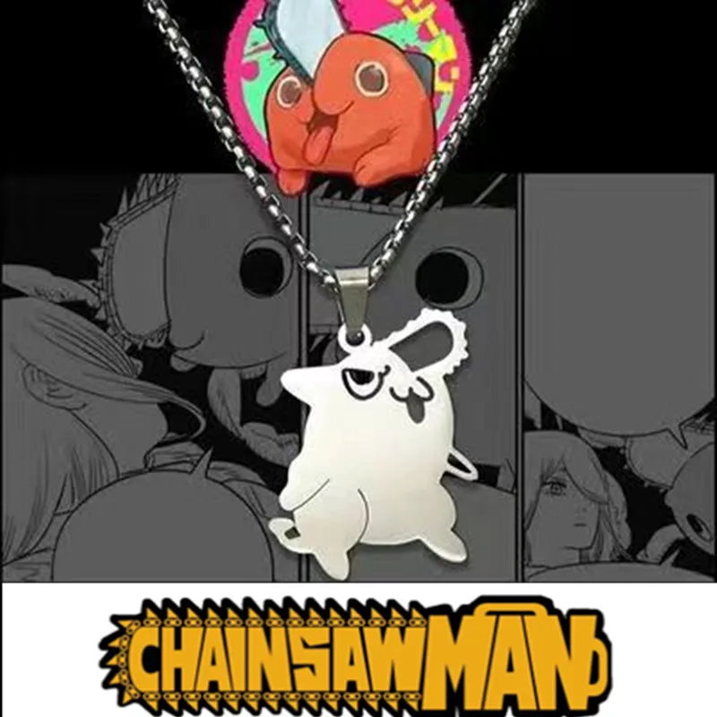 

Chainsaw Man Necklace Titanium Steel Pochita Pendant Choker For Men Woman Trend Cute Cartoon Anime Cosplay Souvenir Gift Jewelry