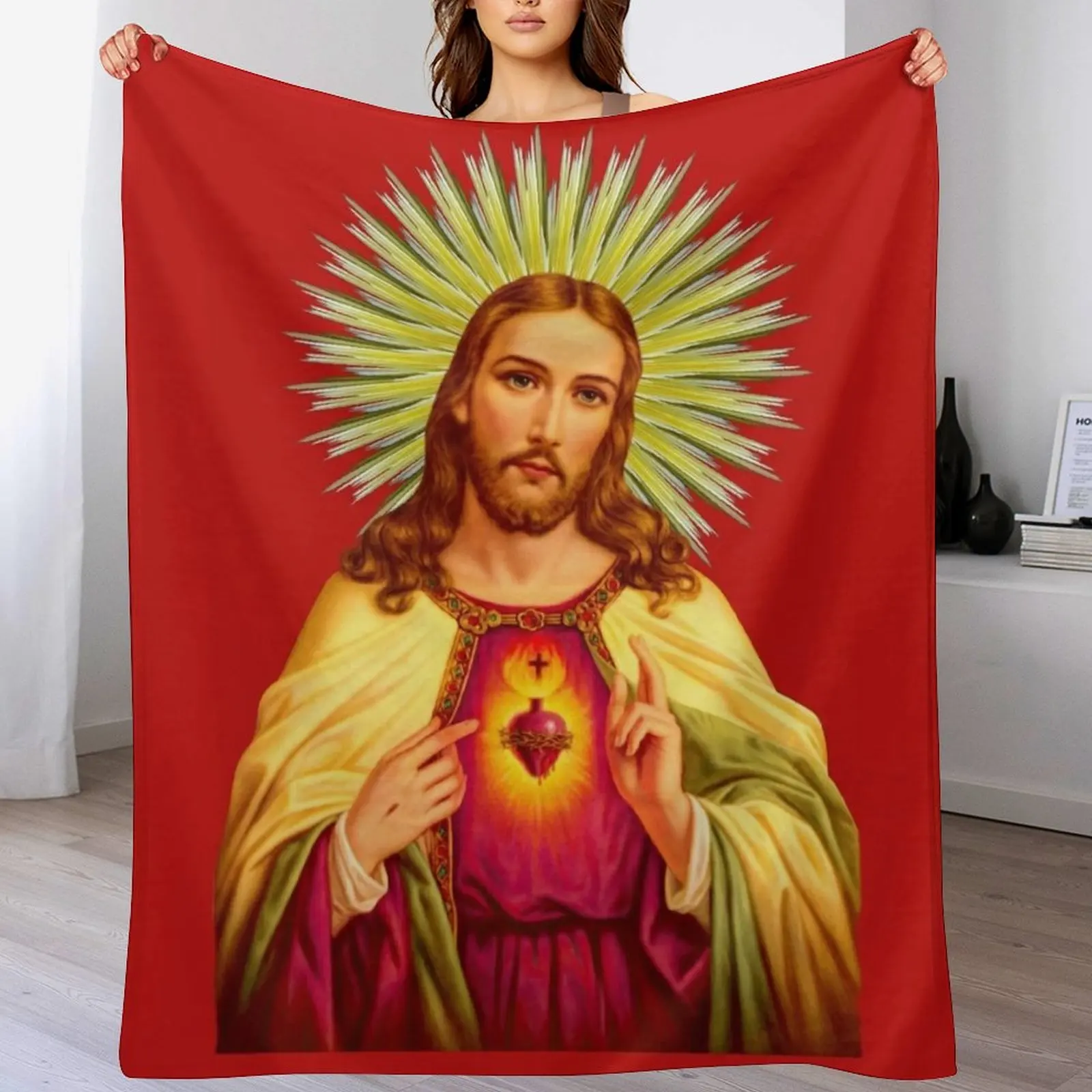 Одеяло Sacred Heart of Jesus Catholic Detente Sagrado Corazon de мягкие кровати декоративные роскошные