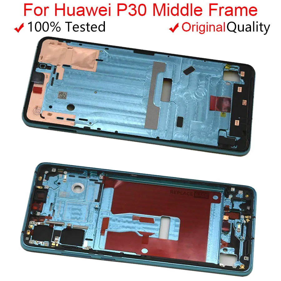

Original For Huawei P30 Middle Frame Plate Housing Bezel LCD Support Mid Faceplate Bezel P30 ELE-L29 L09 Middle Frame P30 Pro