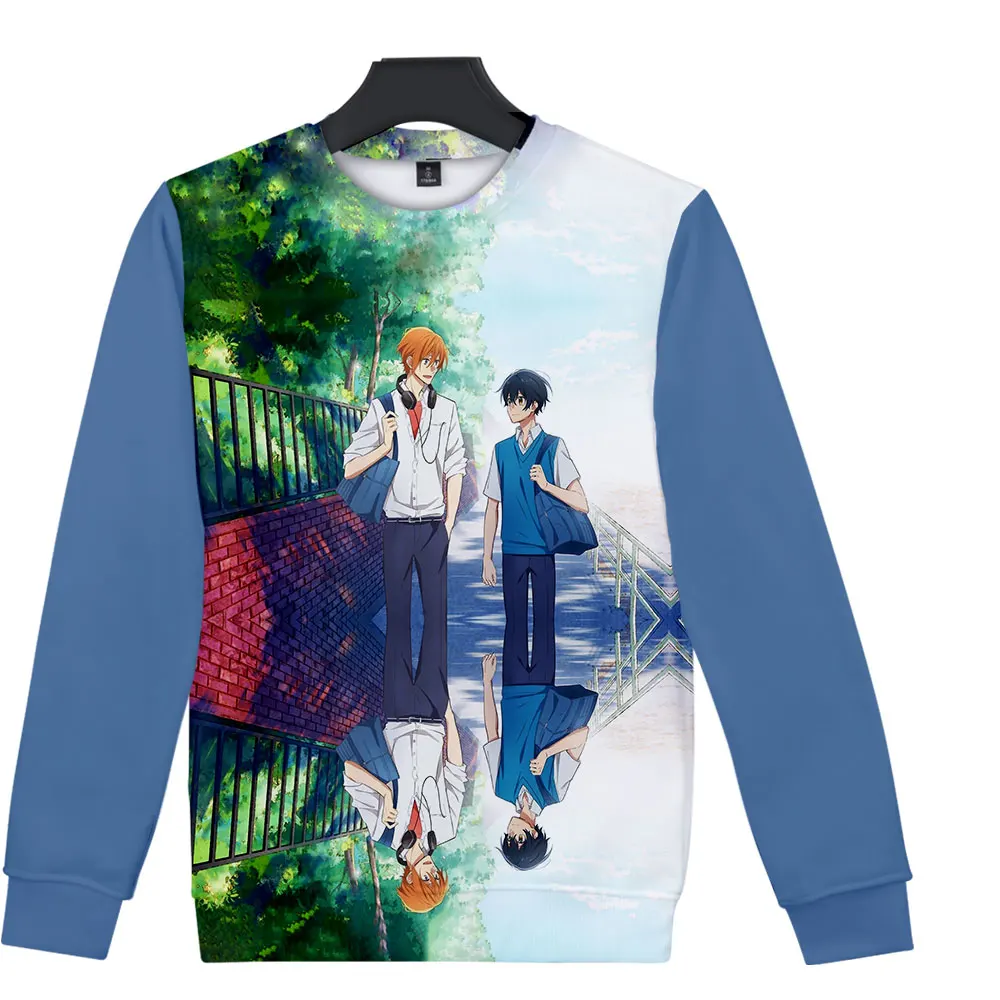 

Lianshuo 2022 Spring and Autumn Women's Round Neck Long-sleeved Sweater Sweatshirt Anime Fashion Sasaki and Miyano All-match Top