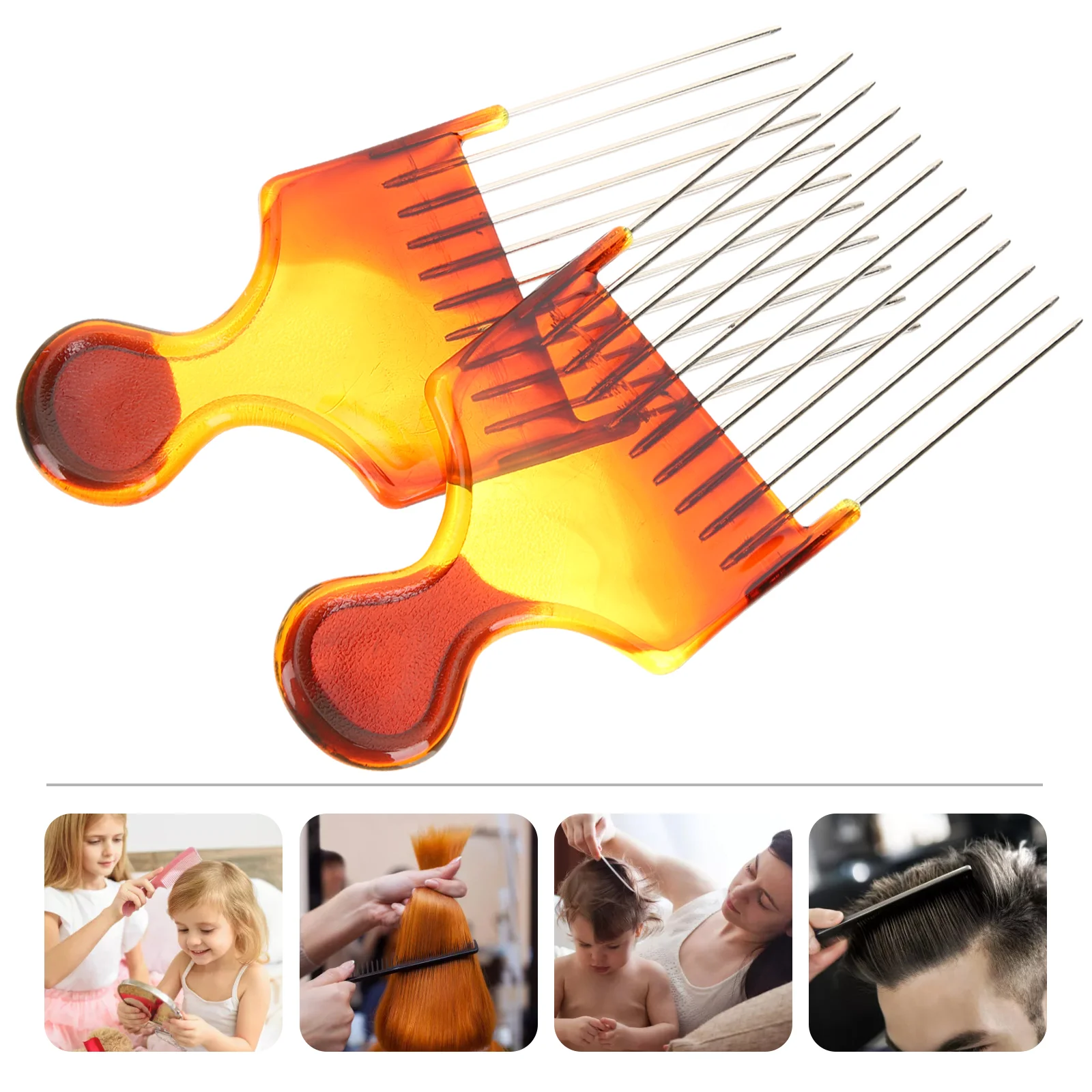 

2pcs Hair Pick Comb Hair Lift Combs Hair Parting Pick Comb Styling Hair Combs