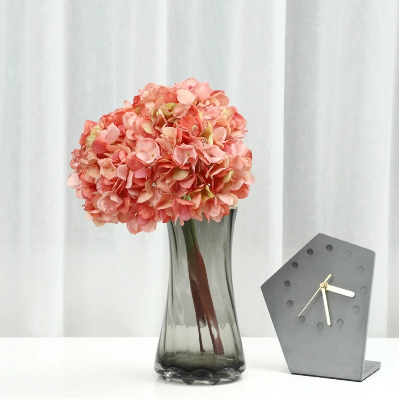 

Hydrangea Heads with Stem DIY Wedding Centerpiece Real Touch Lifelike Silk Flowers Artificial Flower Faux Hydrangea