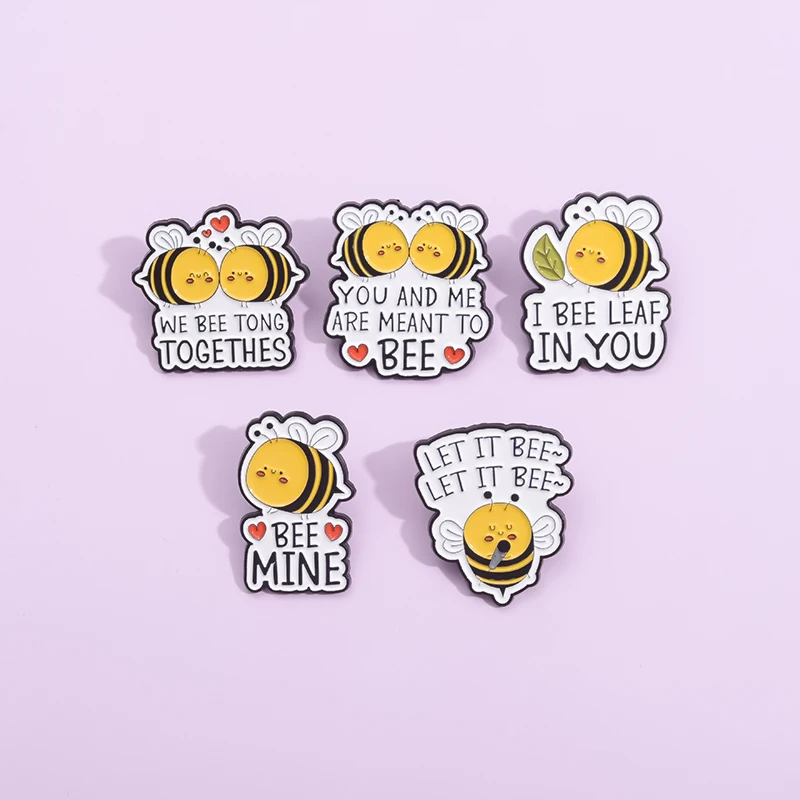 Эмалированная заколка Let It Bee You And Me предназначена для броши в виде пчелы значки на