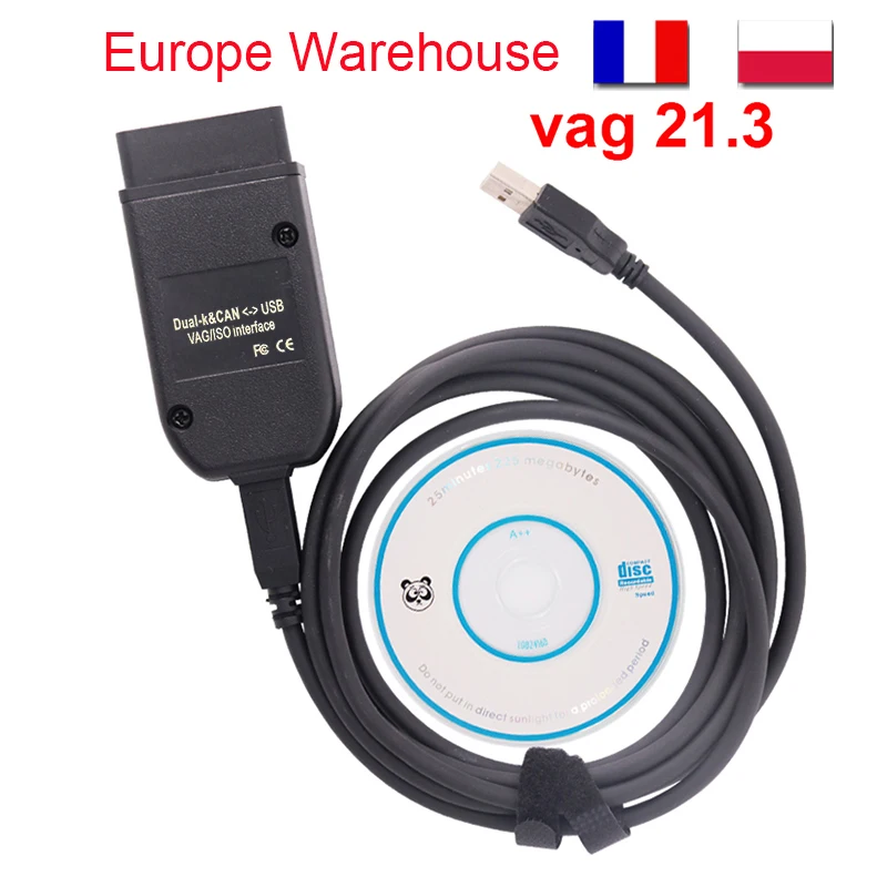 Диагностический сканер VAG COM 2021 Hex V2 USB интерфейс VagCom 21 3 Obd2 для VW AUDI Skoda Seat