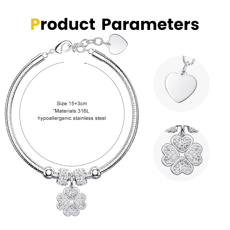 

High Quality Silver Snake Chain Exquisite Fashion Pandora Bracelet Titanium Steel 316 Fit Authentic Charm Bracelet For Women