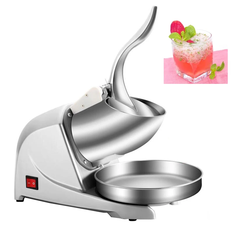 

Commercial Ice Crusher Milk Tea Shop Electric Shaved Ice Machine Cotton Ice Machine Household Double Knife Smoothie Machine