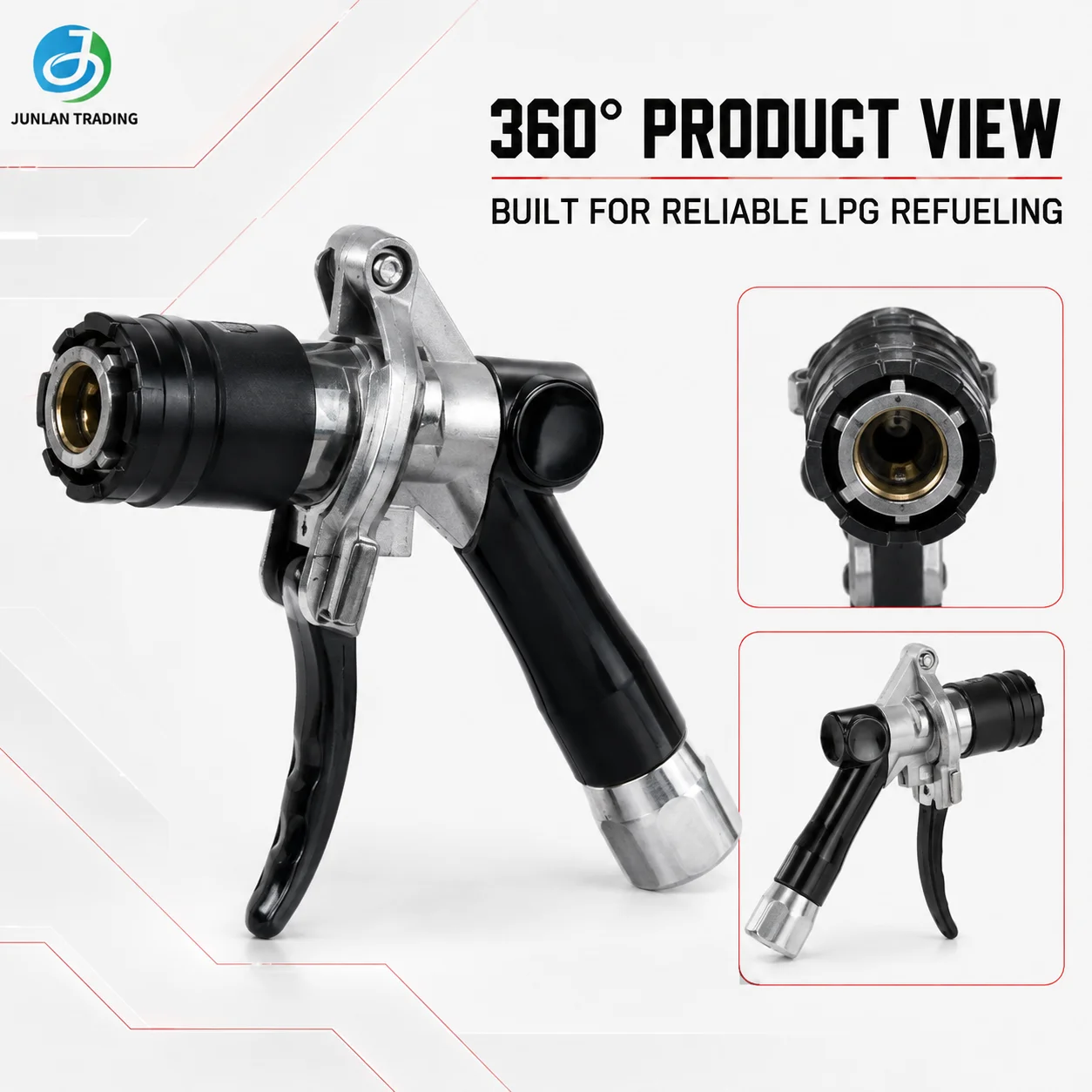 Фото Тяжелая заправочная насадка для сжиженного газа (LPG) 360 °   Поворотный ручной пистолет для подачи топлива на АЗС №1
