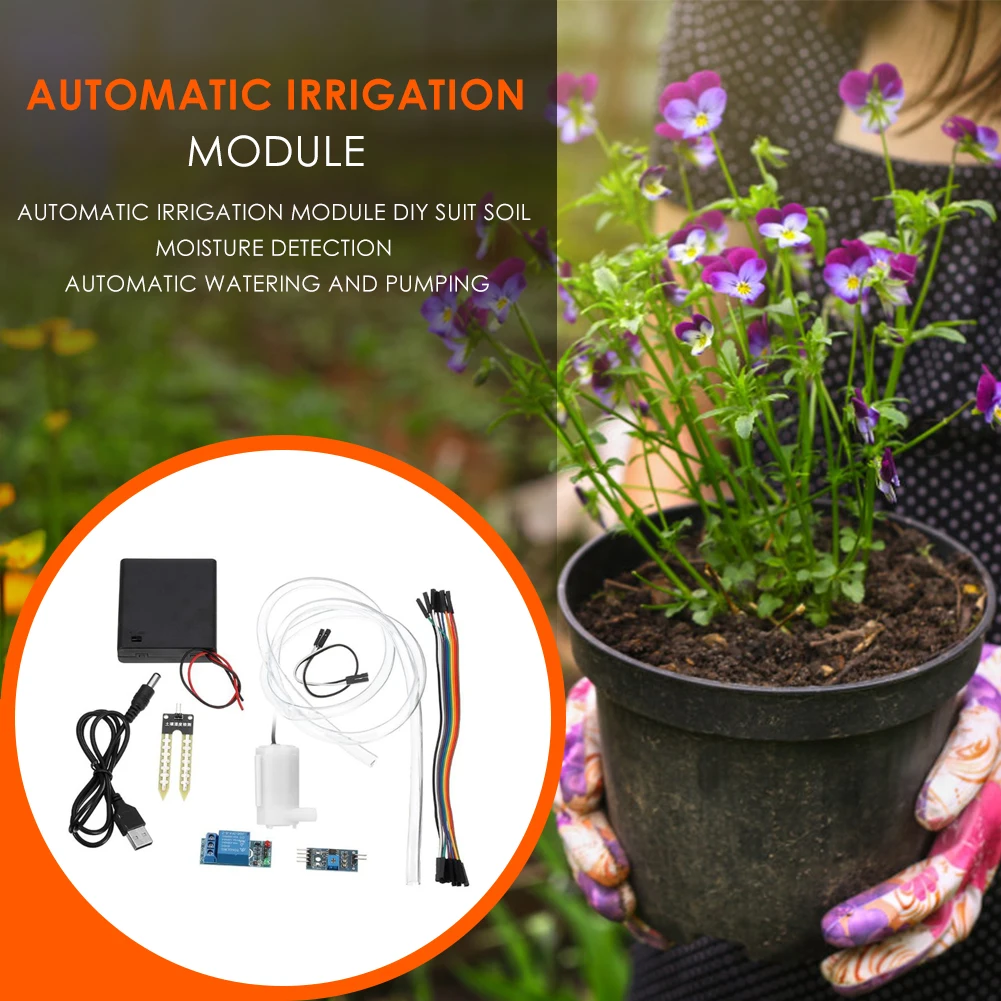 

Flower Water Pump Automatic Irrigation Module Practical Multi-functional Durable DIY Suite Soil Moisture Detector