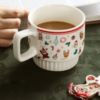 ceramic mug creative trend personality christmas coffee bottle couple men and women breakfast cup household water tumbler