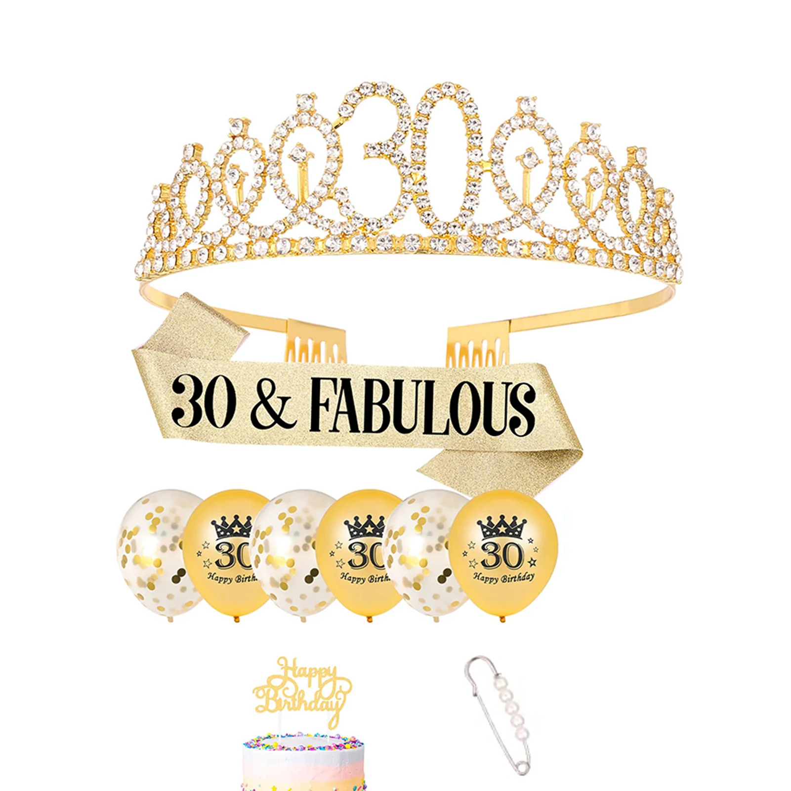 

Birthday Sash And Tiara Kit Crowns And Tiaras For Women 30th Birthday Happy Birthday Sash For Women Adult Birthday Crown Party