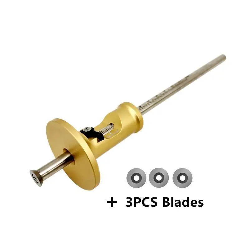 

Dovetail Jig Wheel Marking Gauge Tools Set Scriber Aluminum Alloy Woodworking Parallel Line Drawing Mortise Marking w/ Blade