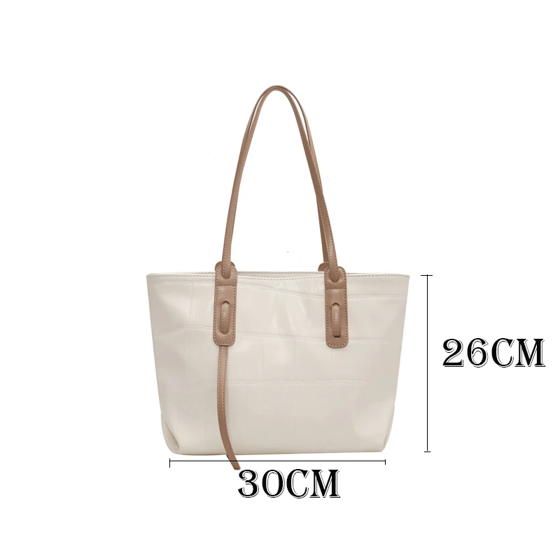 Women Casual Big Bags Large Capacity Ladies Bags Fashion Handbags Solid Color Leather Ladies Bags Designer Style Women's Bags