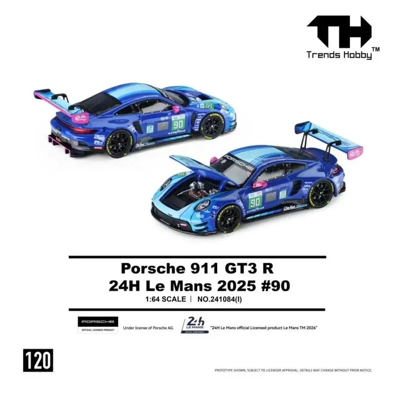 Фото Новинка! Горячая распродажа! В наличии: Коллекционная модель Porsche 911 GT3 R -2025 Lemans 24h LMGT3 в масштабе 1:64 # Коллекционная модель автомобиля из литого сплава 90 Alloy Die Cast, подарок №5