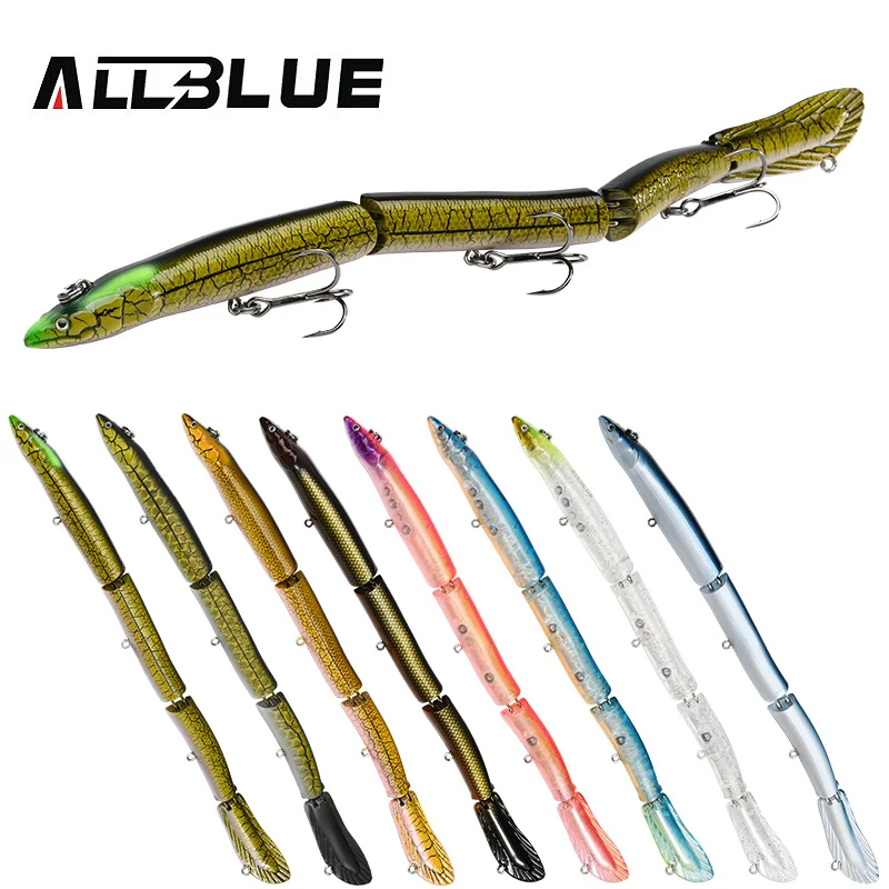ALLBLUE Jointed Eel Swimbait 26g 235mm Slow Floating Minnow Fishing Lure Wobbler Jerkbait Artificial Hard Bait Pike Bass Perch
