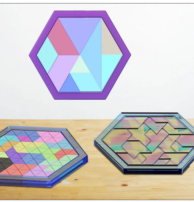 «DIY Crystal Tangram Silicone Mold Handmade Puzzle Model Toy Template
