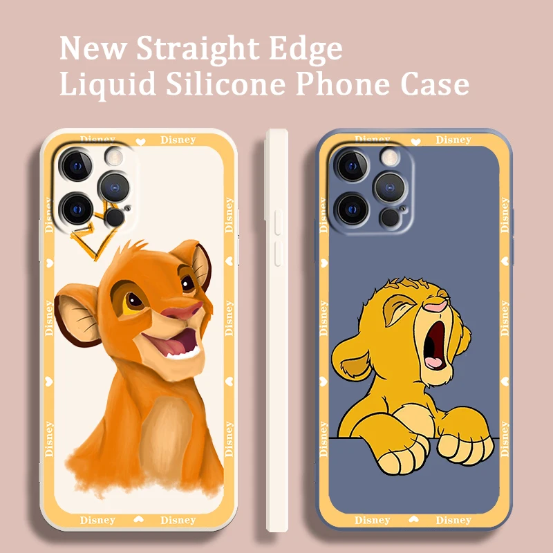

Disney The Lion King Art Liquid Rope Cover Phone Case For Apple iPhone 14 13 12 Mini 11 XS Pro Max X XR Plus SE 2020 Funda